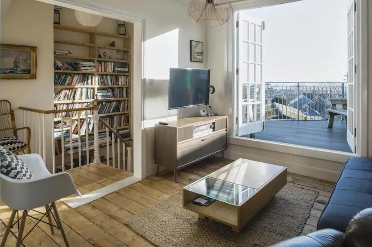 Falmouth Townhouse With Panoramic Sea View Terrace Zewnętrze zdjęcie